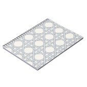 Hellblaues Rattan-Geflecht, Creme Notizblock (Linke Seite)