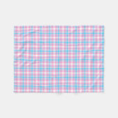 Hellblaues, rosa und weißes kariertes fleecedecke (Vorderseite (Horizontal))