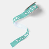 Hellblaues Satinband - Personalisiertes Band (Rückseite)
