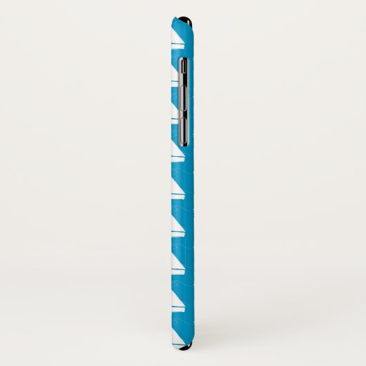 Hellblaues Segelboot-Muster Case-Mate iPhone Hülle (Hinten/Links)