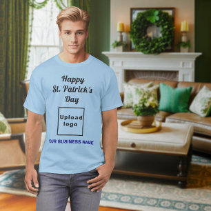 Hellblaues St. Patrick's Day Business T-Shirt