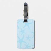 Hellblaues Starfish-Muster Gepäckanhänger (Rückseite vertikal)