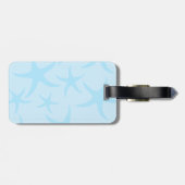 Hellblaues Starfish-Muster Gepäckanhänger (Rückseite horizontal)