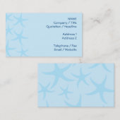 Hellblaues Starfish-Muster Visitenkarte (Vorne/Hinten)