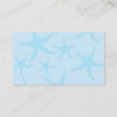 Hellblaues Starfish-Muster Visitenkarte (Rückseite)