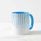 Hellblaues, stilvolles Stripmuster Tasse (VorderseiteRechts)