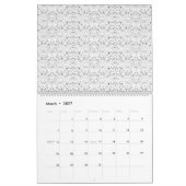 Hellblaues Texturmuster mit kleinem, sich wiederho Kalender (Mär 2027)