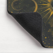 Hellblaues und goldenes Himmel-Mausepad Mousepad (Ecke)