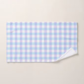 Hellblaues und lila Gingham Badhandtuch Set (Handtuch)