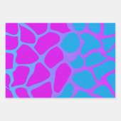 Hellblaues und rosa glänzendes Schleifpapier Geschenkpapier Set (Vorderseite 2)