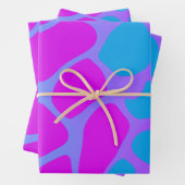 Hellblaues und rosa glänzendes Schleifpapier Geschenkpapier Set (Beispiel)