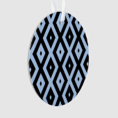 Hellblaues und schwarzes Diamantmuster Ornament (Vorderseite)