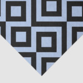 Hellblaues und schwarzes Mesh-Gewebe Seidenpapier (Detail)