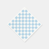 Hellblaues und weißes Schachbrett-Muster Serviette (Ecke)