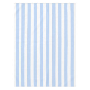 Hellblaues und weißes Streifen-Muster Tischdecke