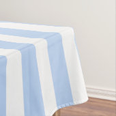 Hellblaues und weißes Streifen-Muster Tischdecke (Beispiel)