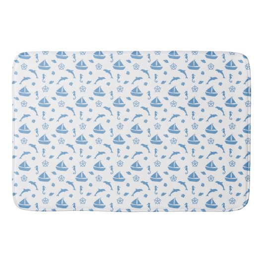 Hellblaues Wasserdesign Badezimmer matte Badezimme (Vorderseite)