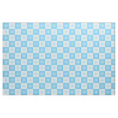 Hellblaues weißes Schneeflocken Prüfmuster Stoff (Fat Quarter (45,7 x 55,9 cm))