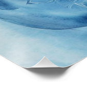 Hellblaues Zen-Mandala-Muster Poster (Ecke)