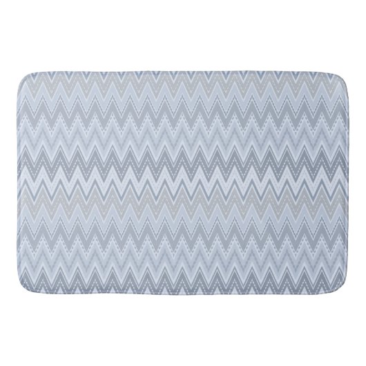 Hellblaues Zzigzack Badematte (Vorderseite)