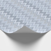 Hellblaues Zzigzack Geschenkpapier (Ecke)