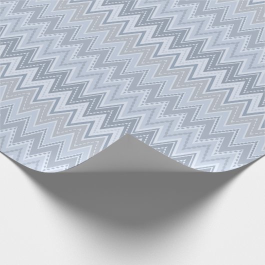 Hellblaues Zzigzack Geschenkpapier (Ecke)