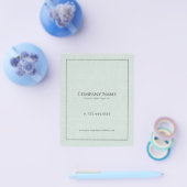 Hellblaugrüner Leinentext schwarze Typografie Flyer (Einzeln)