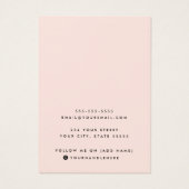 Hellblütenrosa Logo-Ohrkarte hinzufügen (Rückseite)