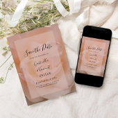 Hellblütenrosa Rosenblütenhochzeit Sichern Sie das Einladung