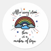 Hellbogen Runder Aufkleber (Vorderseite)