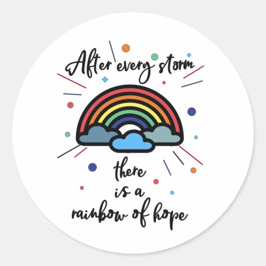 Hellbogen Runder Aufkleber (Vorderseite)