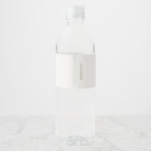 Hellbraun | Chic Botanische Hochzeit Wasserflaschenetikett (Rückseite)