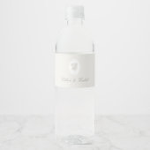 Hellbraun | Chic Botanische Hochzeit Wasserflaschenetikett (Vorderseite)