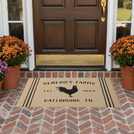 hellbraun | Personalisierte Rustikale Bauernstube Fußmatte
