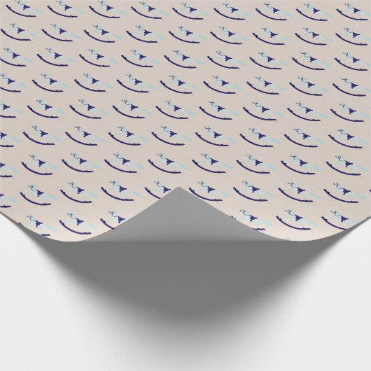 Hellbraun| Rocking Horse Wrapping Paper Geschenkpapier (Ecke)