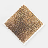 Hellbraune Alligatorlederoptik Serviette (Ecke)