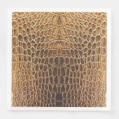 Hellbraune Alligatorlederoptik Serviette (Vorderseite)