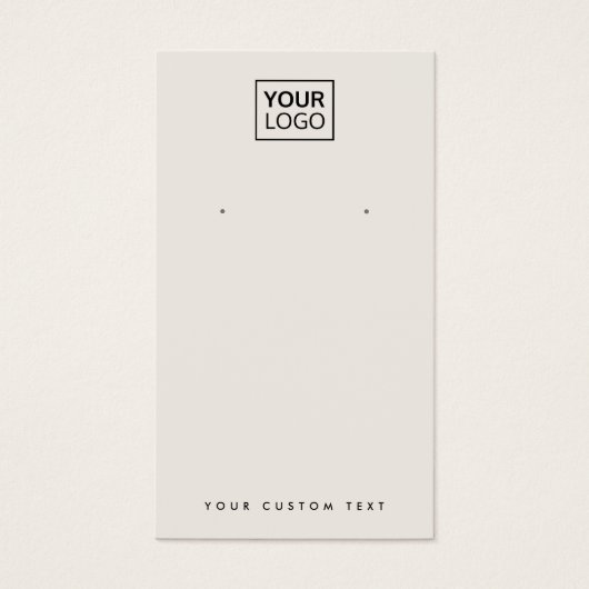 Hellbraune, benutzerdefinierte Logo-Ohrring-Displa (Vorderseite)