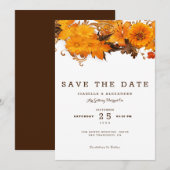 Hellbraune Blume Einladung (Vorne/Hinten)