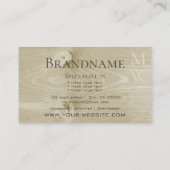 Hellbraune Holzplatten Holzkörbe Aussehen Initiale Visitenkarte (Rückseite)