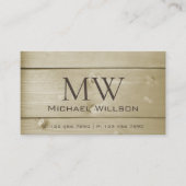 Hellbraune Holzplatten Holzkörbe Aussehen Initiale Visitenkarte (Vorderseite)