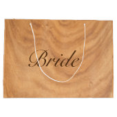 Hellbraune Imitate Große Geschenktüte (Rückseite)