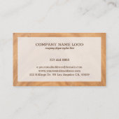 Hellbraune Imitate mit Holzstruktur Visitenkarte (Rückseite)