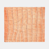 Hellbraune Krokodillederstruktur Fleecedecke (Vorderseite (Horizontal))
