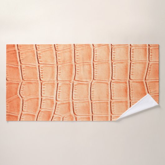 Hellbraune Krokodilledertextur Badehandtuch (Badehandtuch)
