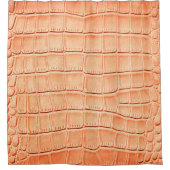 Hellbraune Krokodilledertextur Duschvorhang (Vorderseite)