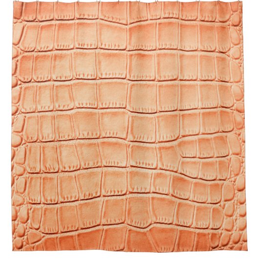 Hellbraune Krokodilledertextur Duschvorhang (Vorderseite)