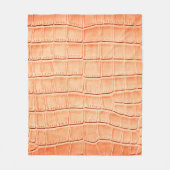 Hellbraune Krokodilledertextur Fleecedecke (Vorderseite)
