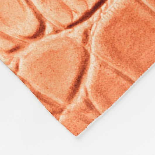 Hellbraune Krokodilledertextur Fleecedecke (Ecke)