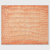 Hellbraune Krokodilledertextur Geschenkpapier (Flach)